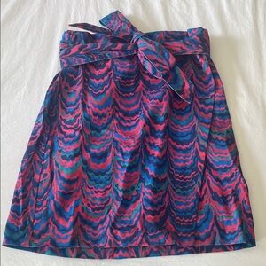 Women's Multicolor Patterned Tie-Waist Wrap Skirt